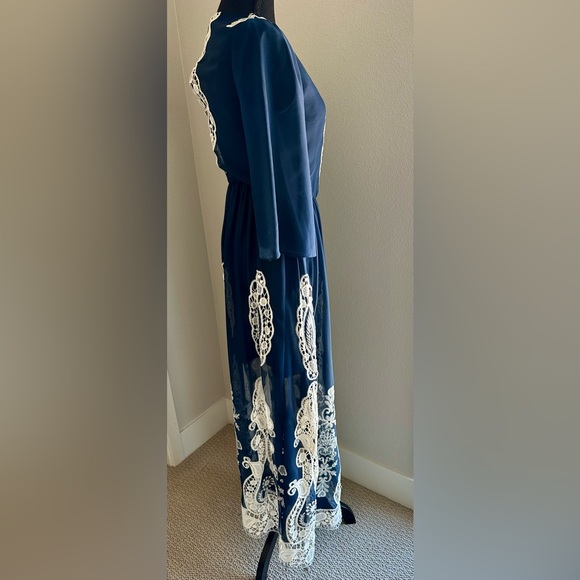 Alice & Olivia Aquinnah Lace Detail Maxi Dress size 2 - Picture 8 of 9